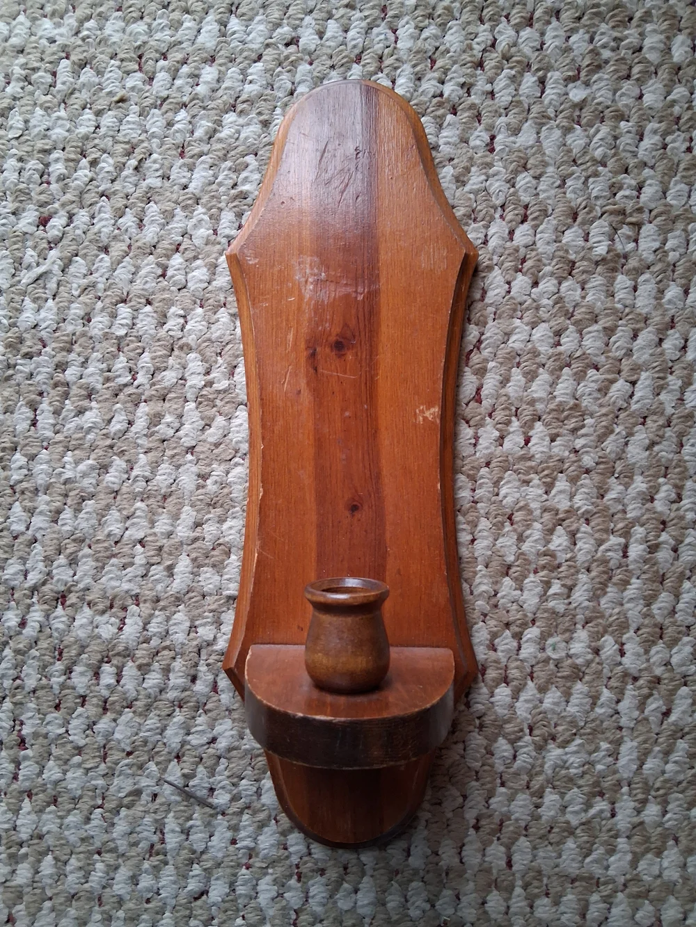 Brown Wood Wall Sconce Shelf - Decorative Home Wall Decor